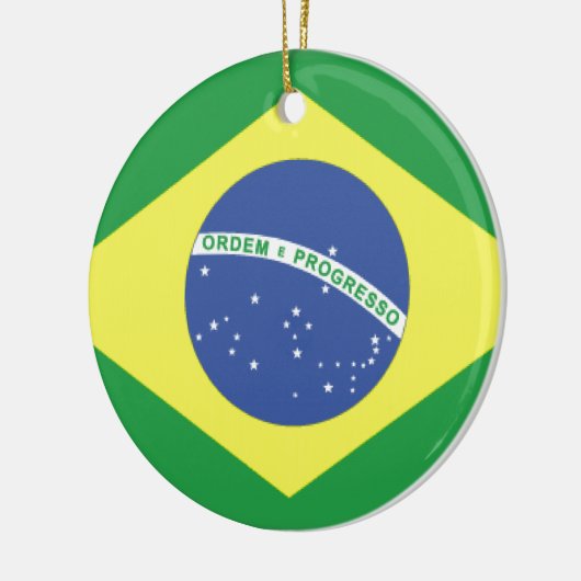 Brasilien-Flagge Keramikornament (Links)