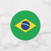 Brasilien-Flagge Konfetti (Klein Vorderseite)