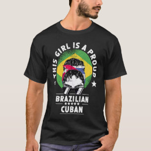 Brasilien Flagge Kuba Große Frauen Mädchen Bürger  T-Shirt