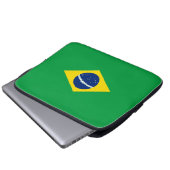 Brasilien-Flagge Laptopschutzhülle (Vorne Knopf)