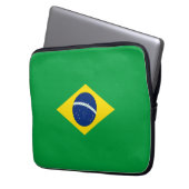 Brasilien-Flagge Laptopschutzhülle (Vorderseite Links)