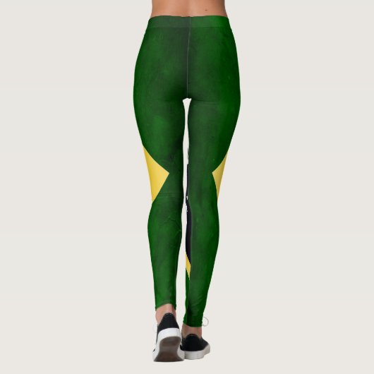 Brasilien-Flagge Leggings (Rückseite)