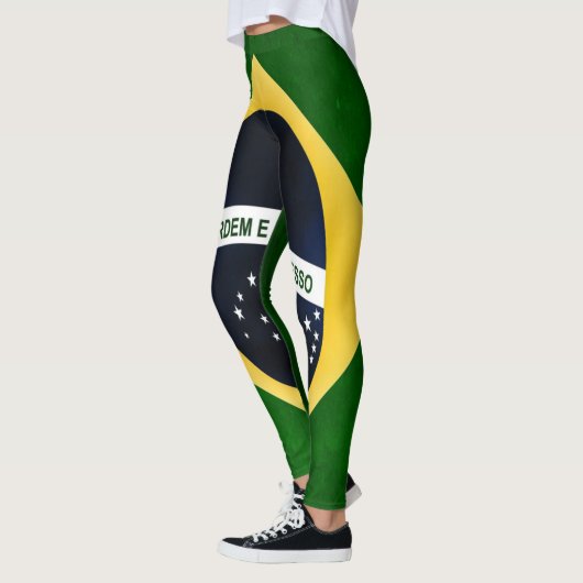 Brasilien-Flagge Leggings (Links)