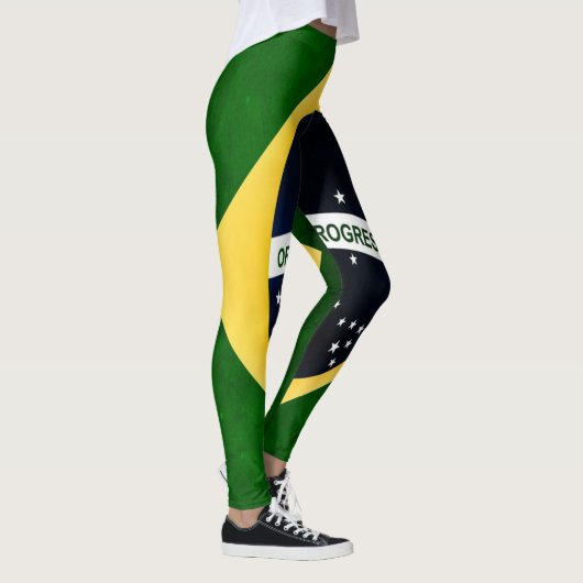 Brasilien-Flagge Leggings (Rechts)