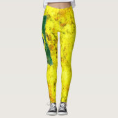 Brasilien-Flagge Leggings (Vorderseite)