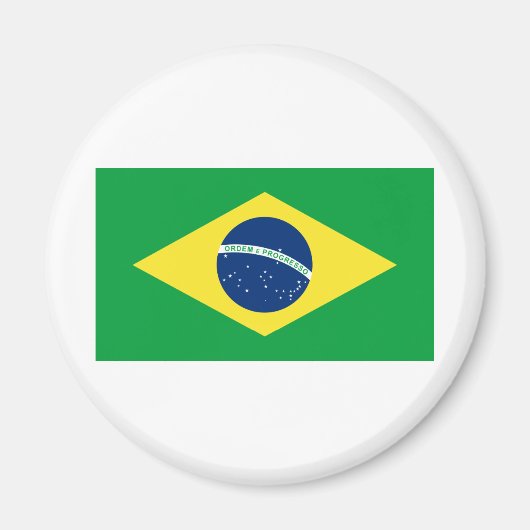 Brasilien-Flagge Magnet (Vorne)