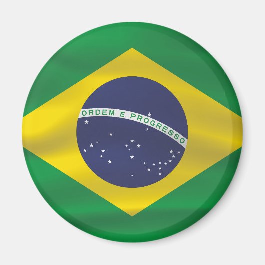 Brasilien-Flagge Magnet (Vorne)