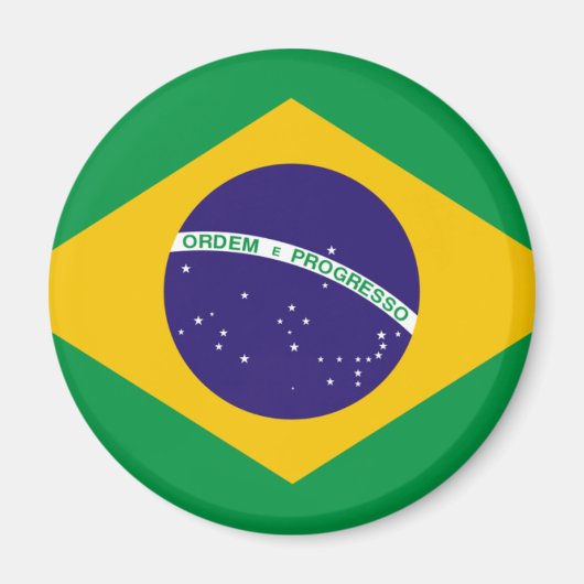 Brasilien-Flagge Magnet (Vorne)