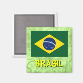 Brasilien-Flagge Magnet (Vorderseite/Rückseite)