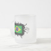 Brasilien-Flagge Mattglastasse (Vorderseite Links)