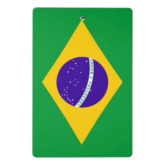 Brasilien-Flagge Mini Klemmbrett (Rückseite)