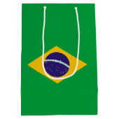 Brasilien-Flagge Mittlere Geschenktüte (Rückseite)
