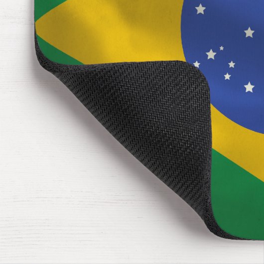 Brasilien-Flagge Mousepad (Ecke)