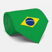 Brasilien Flagge Neck Tie Krawatte (Gerollt)