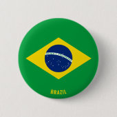 Brasilien Flagge Niedlich Patriotic Button (Vorderseite)