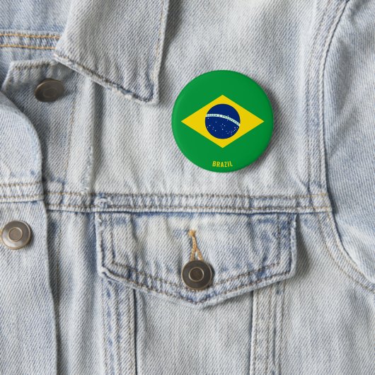 Brasilien Flagge Niedlich Patriotic Button (Beispiel)