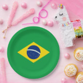 Brasilien-Flagge Pappteller (Party)