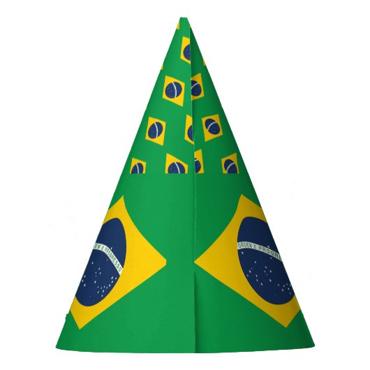 Brasilien-Flagge Partyhütchen (Rückseite)