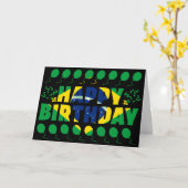 Brasilien Flagge Patriotic Geburtstag Karte (Gelbe Blume)