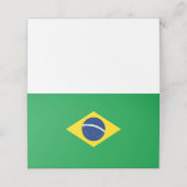 Brasilien-Flagge Platzkarte (Außenseite Aufgefaltet)