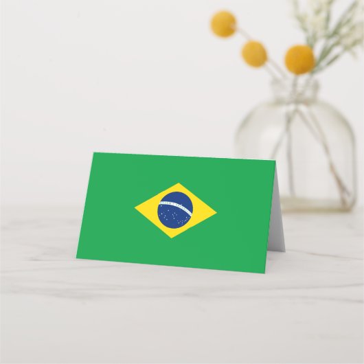 Brasilien-Flagge Platzkarte (Vorderseite)