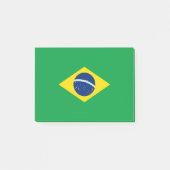 Brasilien-Flagge Post-it Klebezettel (Vorderseite)