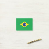 Brasilien-Flagge Post-it Klebezettel (Auf Schreibtisch)