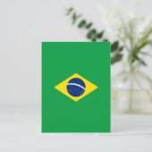Brasilien-Flagge Postkarte (Stehend Vorderseite)