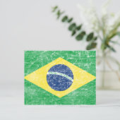 Brasilien-Flagge Postkarte (Stehend Vorderseite)
