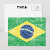 Brasilien-Flagge Postkarte (Vorne/Hinten)