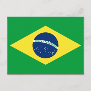 Brasilien-Flagge Postkarte