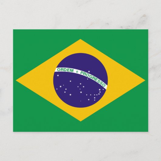 Brasilien-Flagge Postkarte (Vorderseite)
