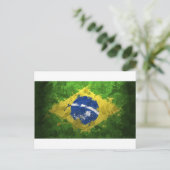 Brasilien-Flagge- Postkarte (Stehend Vorderseite)