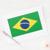 Brasilien-Flagge Rechteckiger Aufkleber (Umschlag)