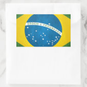 Brasilien-Flagge Rechteckiger Aufkleber (Tasche)