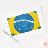 Brasilien-Flagge Rechteckiger Aufkleber (Umschlag)