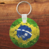 Brasilien-Flagge- Schlüsselanhänger (Vorderseite)