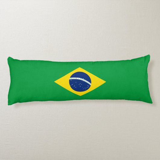 Brasilien-Flagge Seitenschläferkissen (Rückseite)