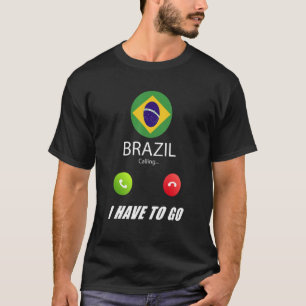 Brasilien Flagge Souvenir Brasilien ruft an T-Shirt