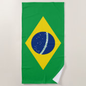Brasilien-Flagge Strandtuch (Vorderseite)