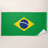 Brasilien-Flagge Strandtuch (Vorderseite)