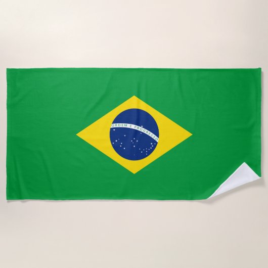 Brasilien-Flagge Strandtuch (Vorderseite)