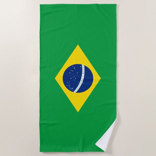 Brasilien-Flagge Strandtuch (Vorderseite)