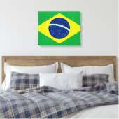 Brasilien Flagge Stretched Canvas Print Leinwanddruck (Insitu (Schlafzimmer))