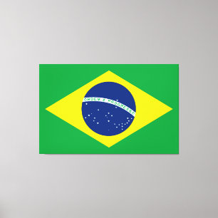 Brasilien Flagge Stretched Canvas Print Leinwanddruck