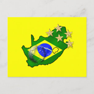 Brasilien Flagge Südafrika Karte Brasilianische Ge