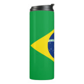 Brasilien Flagge Thermal Tumbler Thermosbecher (Nach links gedreht)