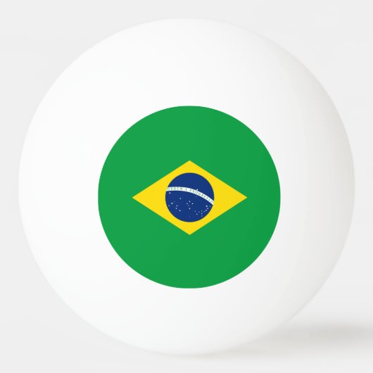 Brasilien-Flagge Tischtennisball (Vorderseite)
