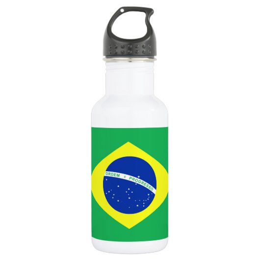 Brasilien-Flagge Trinkflasche (Vorderseite)