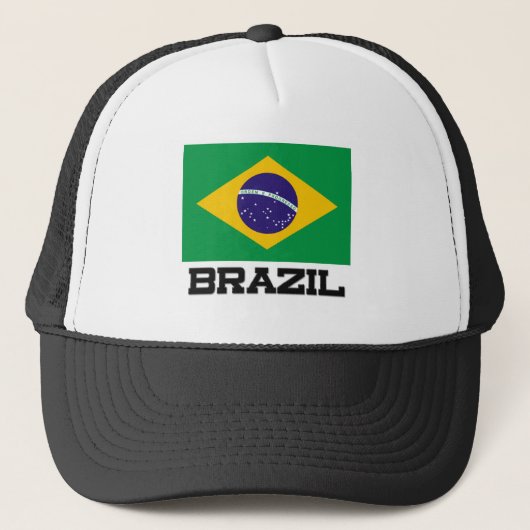 Brasilien-Flagge Truckerkappe (Vorderseite)